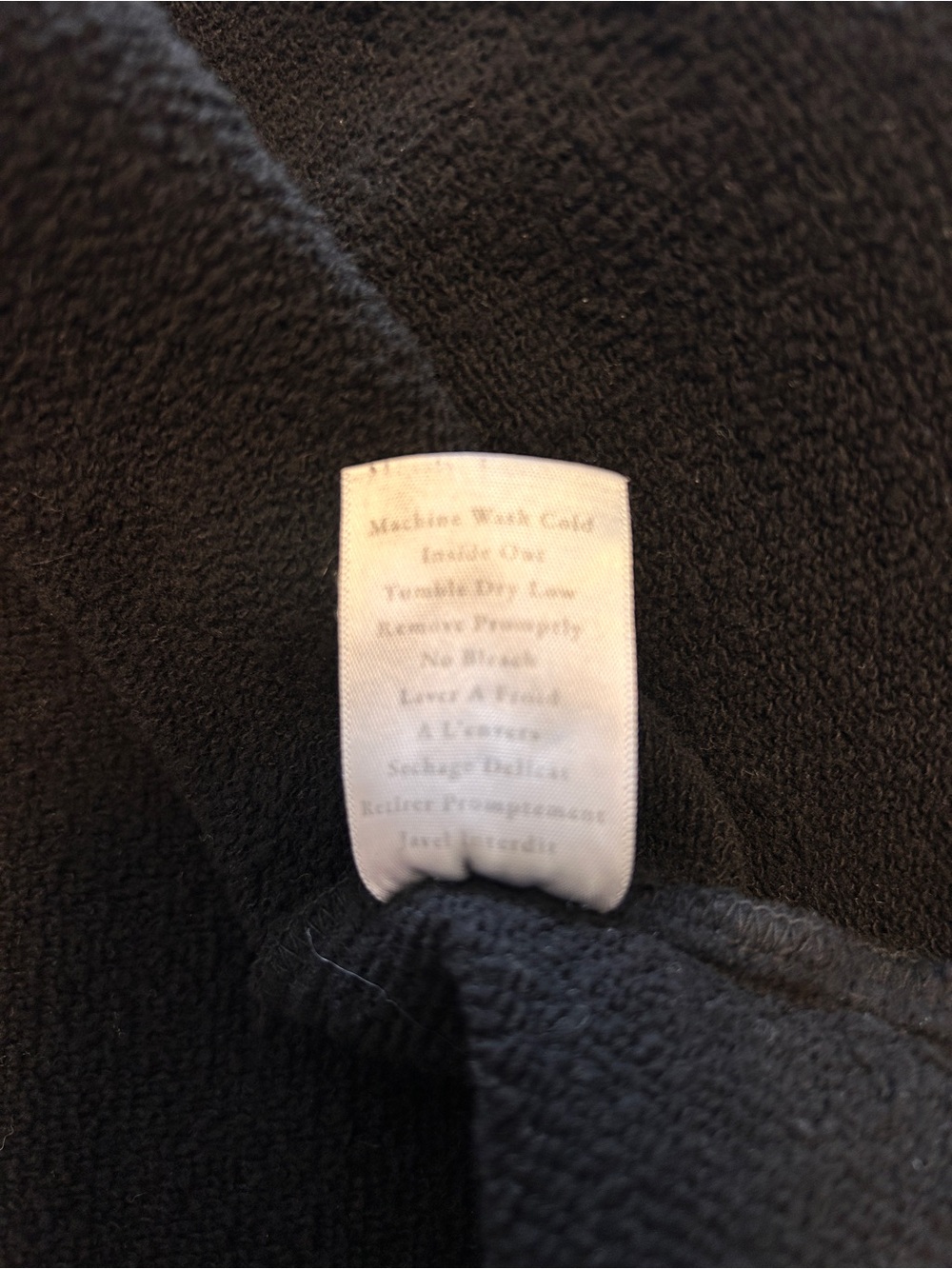 Frank & Eileen Triple Fleece Relaxed Button Up Shirt Raw Edge Black Size Large - Picture 13 of 13